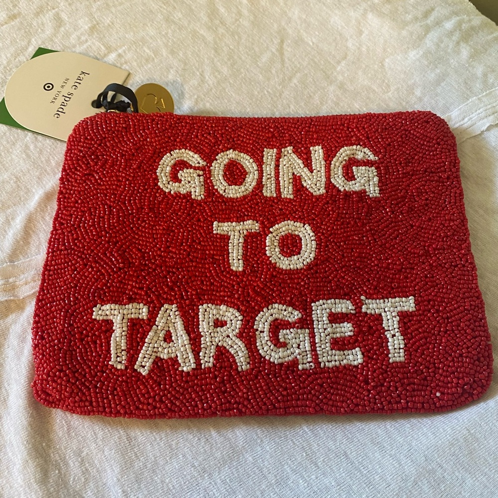 Kate Spade NY Going to Target Beaded Clutch NWT wallet purse New York Exclusive